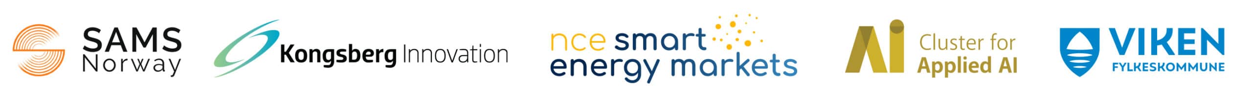 SAMS Norway, Kongsberg Innovation, NCE Smart Energy Markets, Cluster for Applied AI og Viken Fylkeskommune